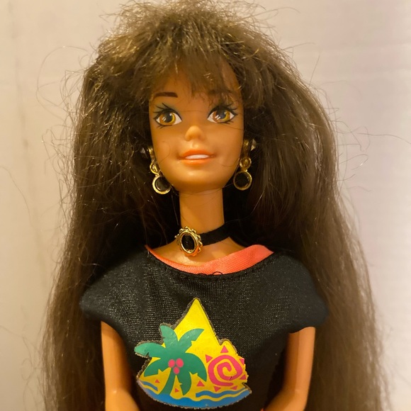 Vintage 1993 glitter hair brunette Barbie BOGO free - Picture 3 of 5